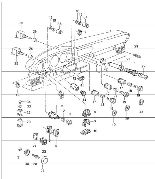 Diagram 903-06 Porsche 964 (911) (1989-1994) Electrical equipment