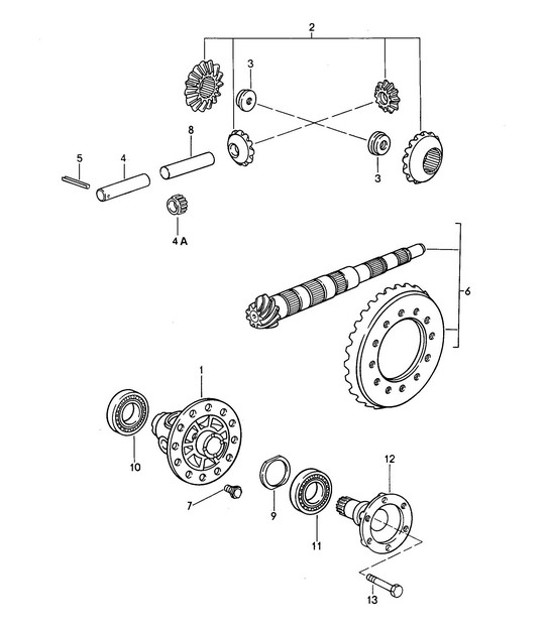 Diagram 305-000 Porsche 968 (1992-1995) 传播