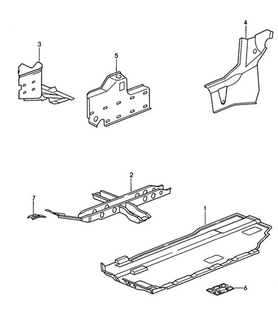 Diagram 801-007 Porsche 968 (1992-1995) Body