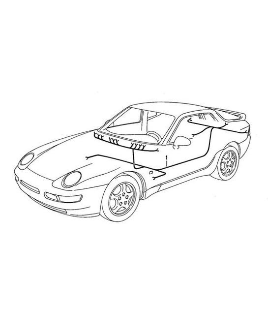 Diagram 902-025 Porsche 968 (1992-1995) Electrical equipment