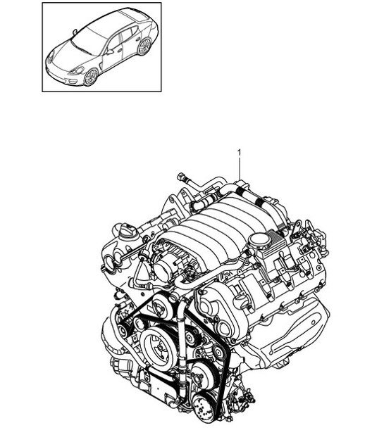 Diagram 101-005 Porsche Panamera 970 MK2 (2014-2016) Engine