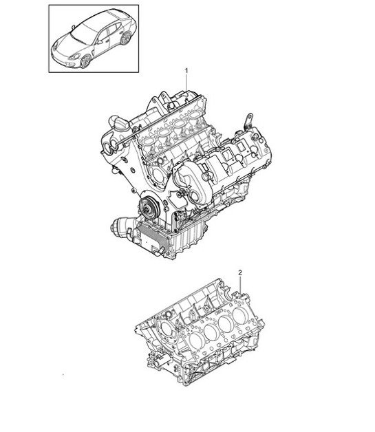 Diagram 101-007 Porsche Panamera 970 MK2 (2014-2016) Engine