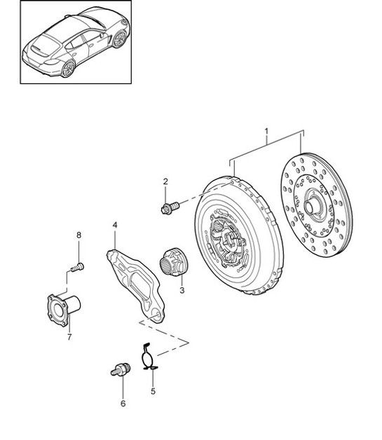 Diagram 301-000 Porsche Panamera 970 MK1 (2009-2013) Transmission