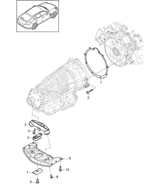 Diagram 306-000 Porsche Panamera 970 MK1 (2009-2013) Trasmissione