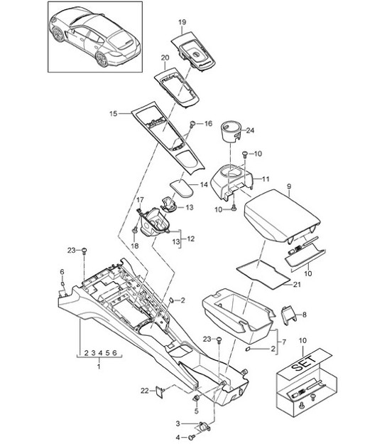 Diagram 809-025 Porsche Panamera 970 MK1 (2009-2013) Body