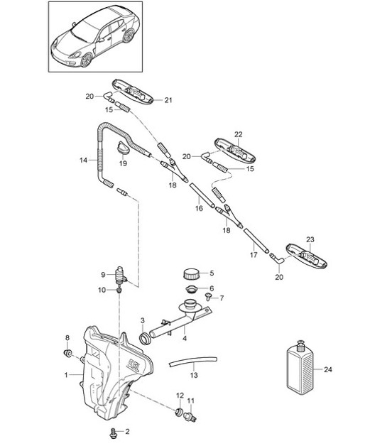 Diagram 904-010 Porsche Panamera 970 MK1 (2009-2013) Materiale elettrico