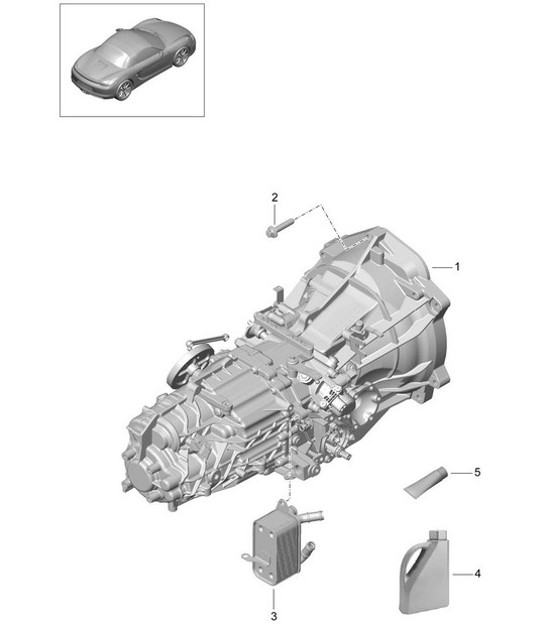 Diagram 302-000 Porsche Boxster 986/987/981 (1997-2016) Trasmissione