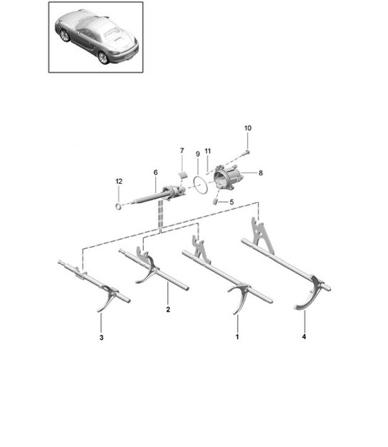 Diagram 302-015 Porsche Boxster 986/987/981 (1997-2016) Transmission