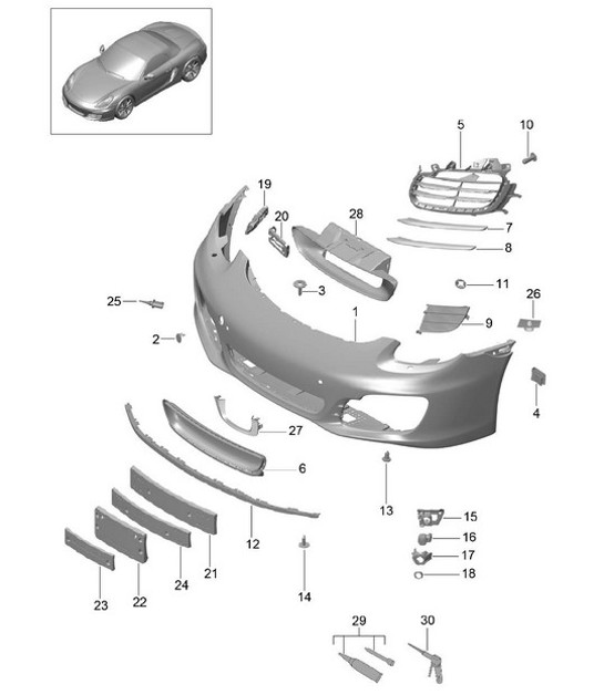 Diagram 802-000 Porsche Boxster 986/987/981 (1997-2016) Karosserie