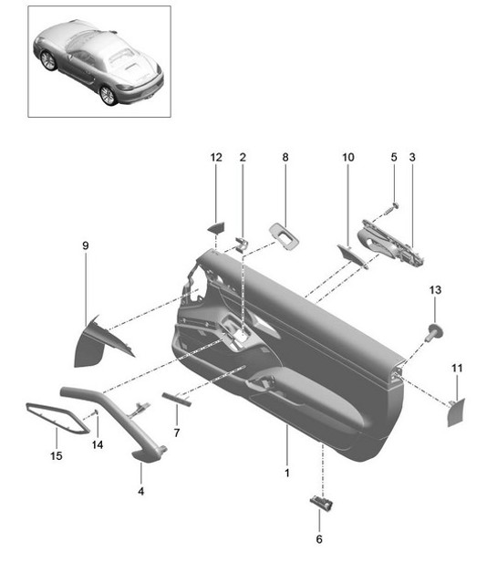 Diagram 808-020 Porsche Boxster 986/987/981 (1997-2016) Body