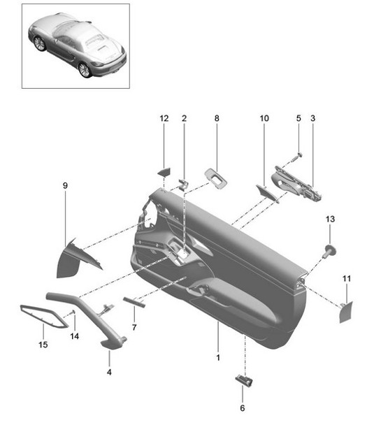 Diagram 808-060 Porsche Boxster 986/987/981 (1997-2016) Body