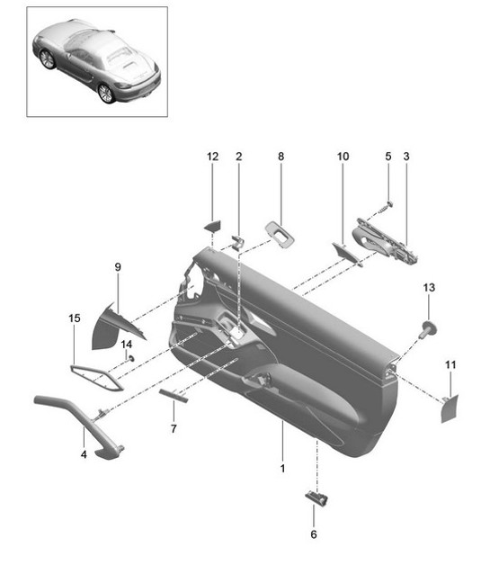 Diagram 808-080 Porsche Boxster 986/987/981 (1997-2016) Body