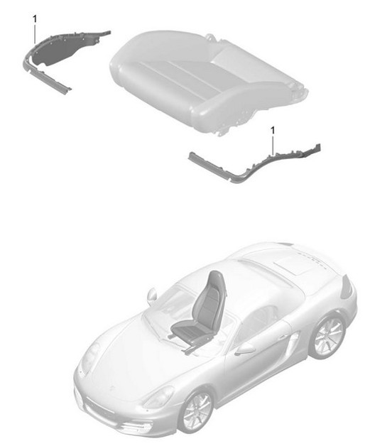 Diagram 817-024 Porsche Boxster 986/987/981 (1997-2016) Body