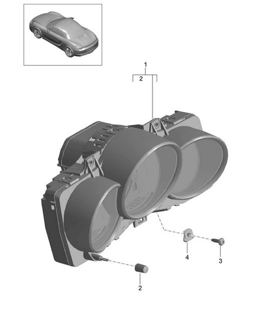 Diagram 906-001 Porsche Boxster 986/987/981 (1997-2016) Electrical equipment