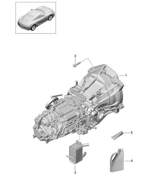 Diagram 302-000 Porsche Cayman 987C/981C (2005-2016) Transmission