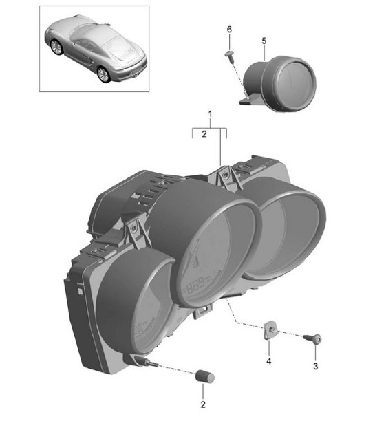 Diagram 906-000 Porsche Cayman 987C/981C (2005-2016) Electrical equipment