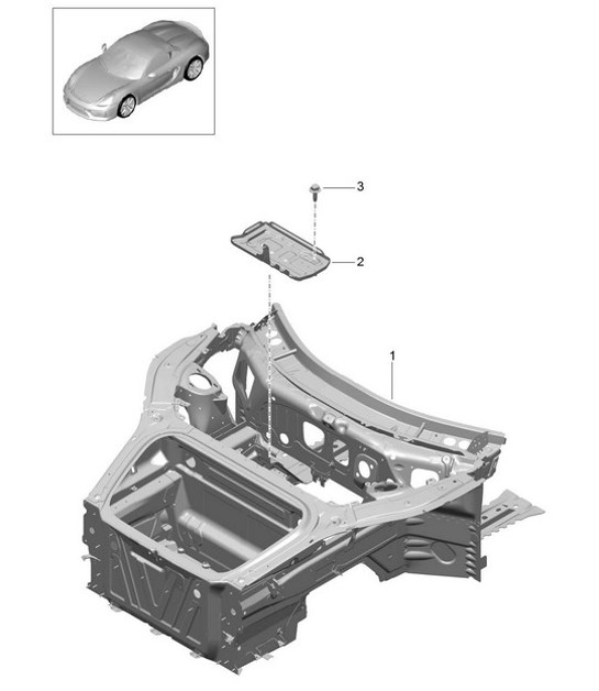 Diagram 801-005 Porsche Boxster 986/987/981 (1997-2016) Body