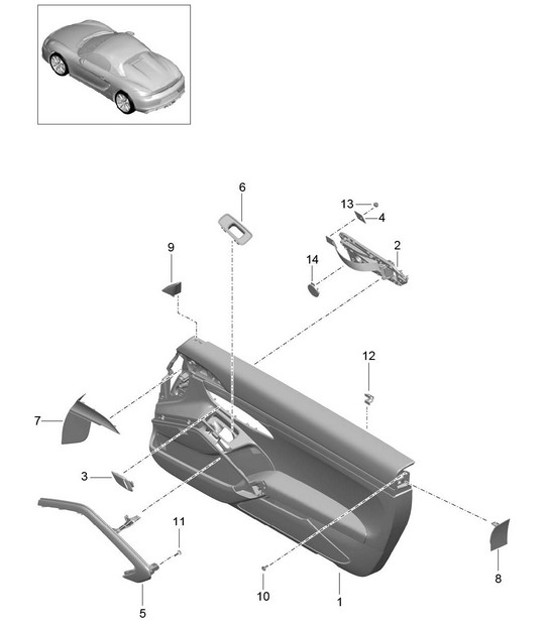 Diagram 808-000 Porsche Boxster 986/987/981 (1997-2016) Body