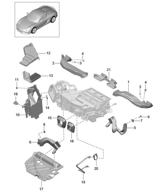 Diagram 813-005 Porsche Boxster 986/987/981 (1997-2016) Body