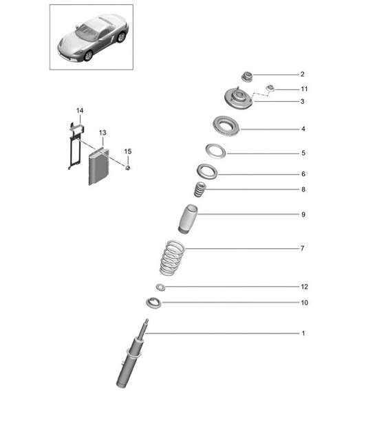 Diagram 402-000 Porsche Boxster 718 (982) 2017>> Front Axle, Steering 