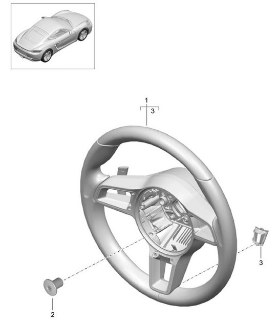 Diagram 403-055 Porsche Cayman 718C (982C) 2017>> Front Axle, Steering 