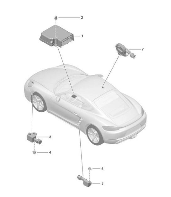 Diagram 901-005 Porsche Cayman 718C (982C) 2017>> Electrical equipment