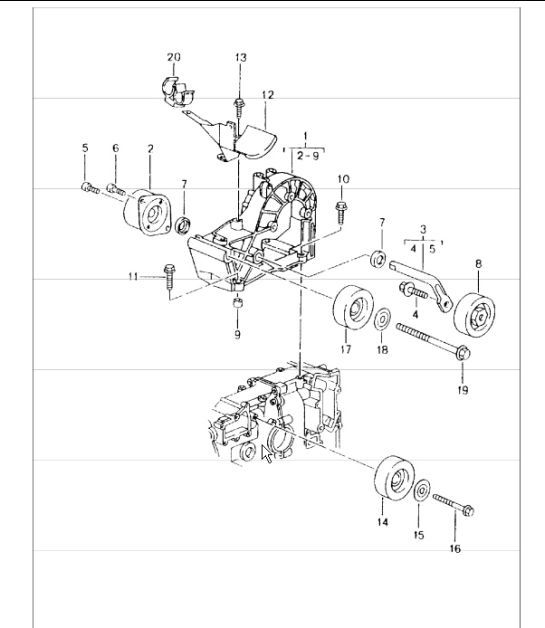 Diagram 101-10 Porsche Boxster 986/987/981 (1997-2016) Moteur