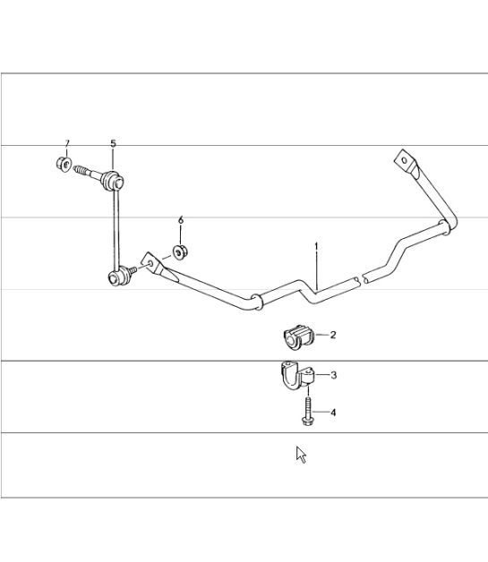 Diagram 501-03 Porsche Boxster 986/987/981 (1997-2016) Essieu arrière