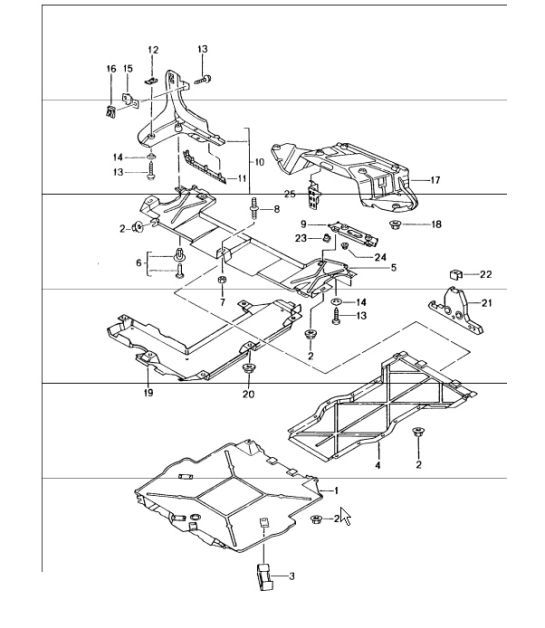 Diagram 801-70 Porsche Boxster 986/987/981 (1997-2016) Body