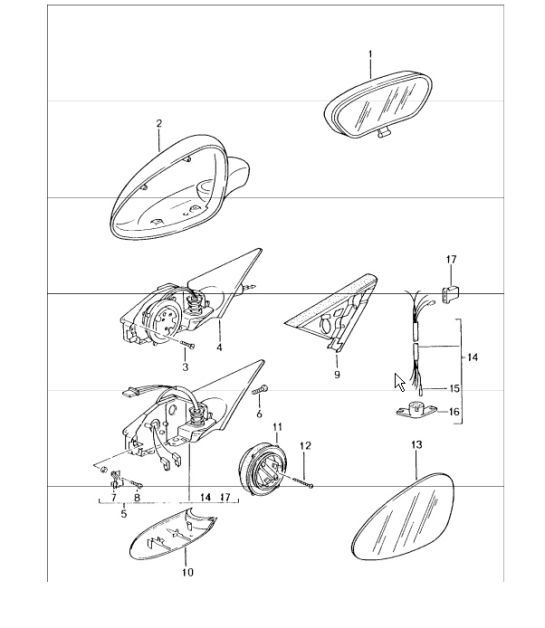 Diagram 809-10 Porsche Boxster 986/987/981 (1997-2016) Body