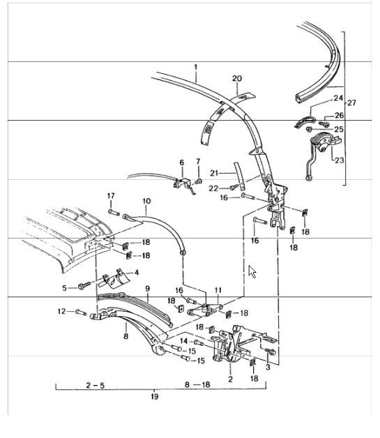 Diagram 811-05 Porsche Boxster 986/987/981 (1997-2016) Body