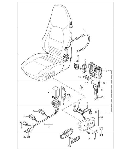 Diagram 817-65 Porsche Boxster 986/987/981 (1997-2016) Body