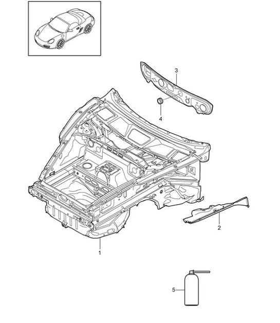 Diagram 801-005 Porsche Boxster 986/987/981 (1997-2016) Body