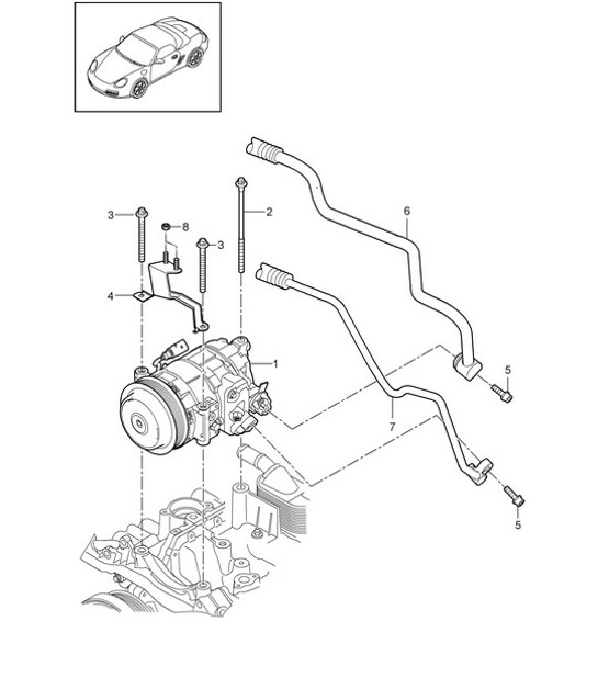 Diagram 813-015 Porsche Boxster 986/987/981 (1997-2016) Carrocería