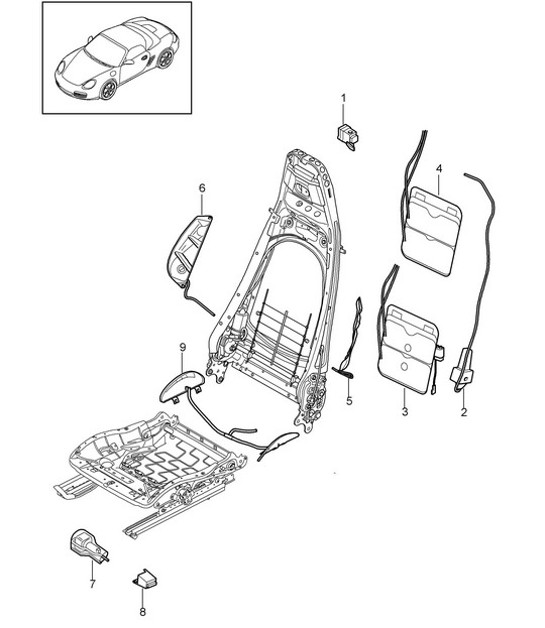 Diagram 817-022 Porsche Boxster 986/987/981 (1997-2016) Body