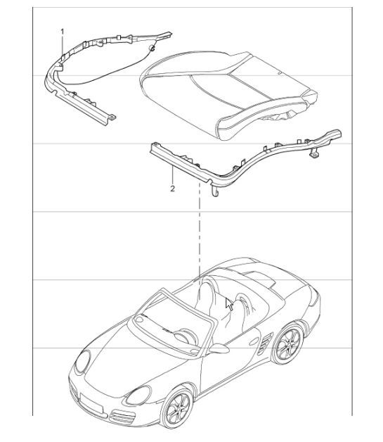 Diagram 817-09 Porsche Boxster 986/987/981 (1997-2016) Body