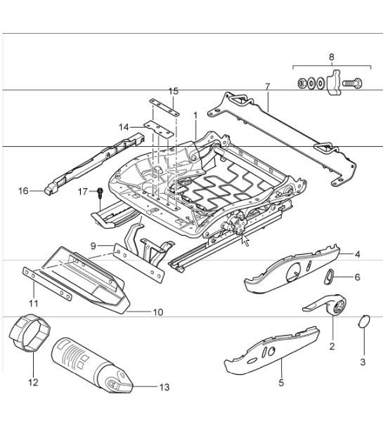 Diagram 817-23 Porsche Boxster 986/987/981 (1997-2016) Body