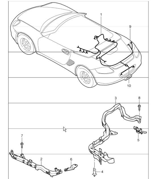 Diagram 902-20 Porsche Boxster 986/987/981 (1997-2016) Electrical equipment