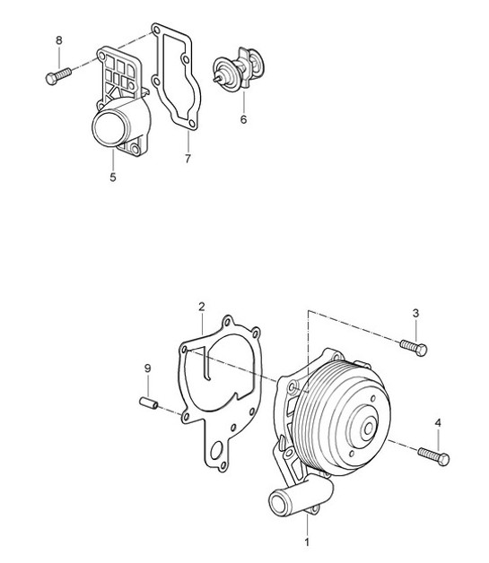 Diagram 105-000 Porsche Cayman 987C/981C (2005-2016) Motor