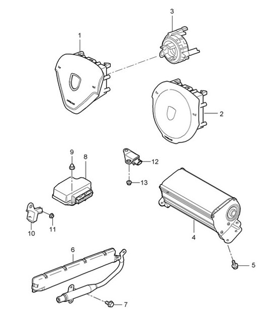 Diagram 403-006 Porsche Cayman 987C/981C (2005-2016) Front Axle, Steering 