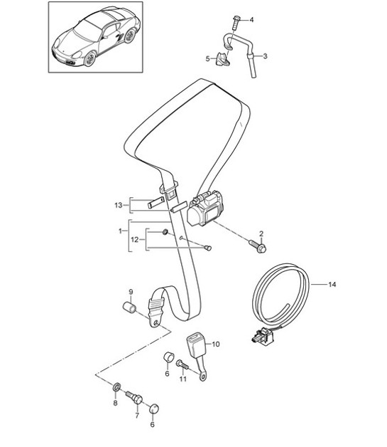 Diagram 812-000 Porsche Cayman 987C/981C (2005-2016) Body