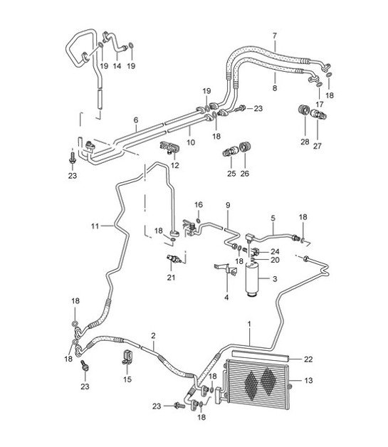 Diagram 813-025 Porsche Cayman 987C/981C (2005-2016) Karosserie