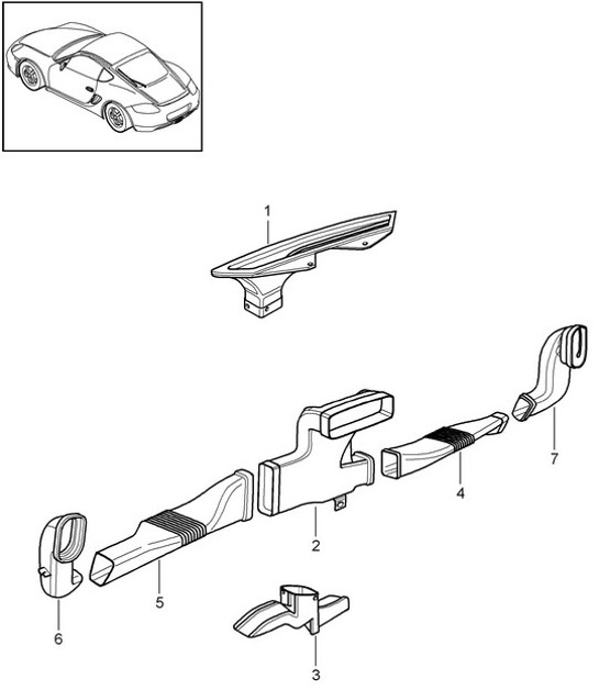 Diagram 813-001 Porsche Cayman 987C/981C (2005-2016) Body