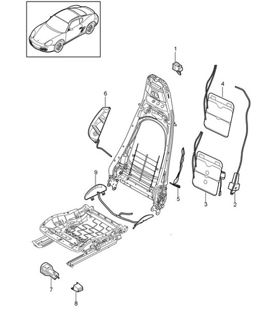 Diagram 817-022 Porsche Cayman 987C/981C (2005-2016) Body