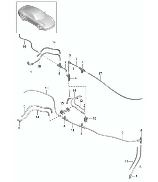 Diagram 107-015 Porsche 991 (911) MK1 2012-2016 Motor