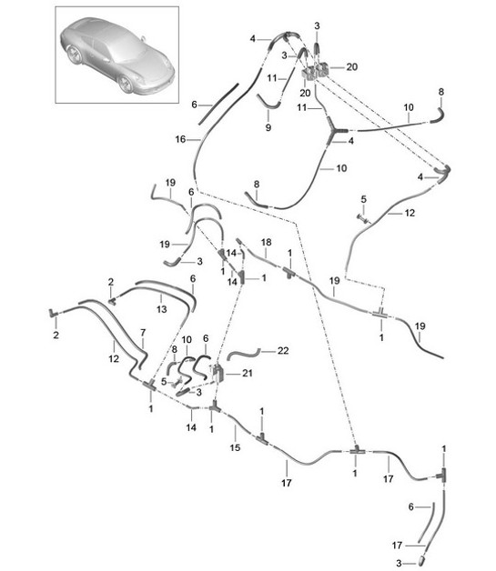 Diagram 107-020 Porsche 991 (911) MK1 2012-2016 Motor