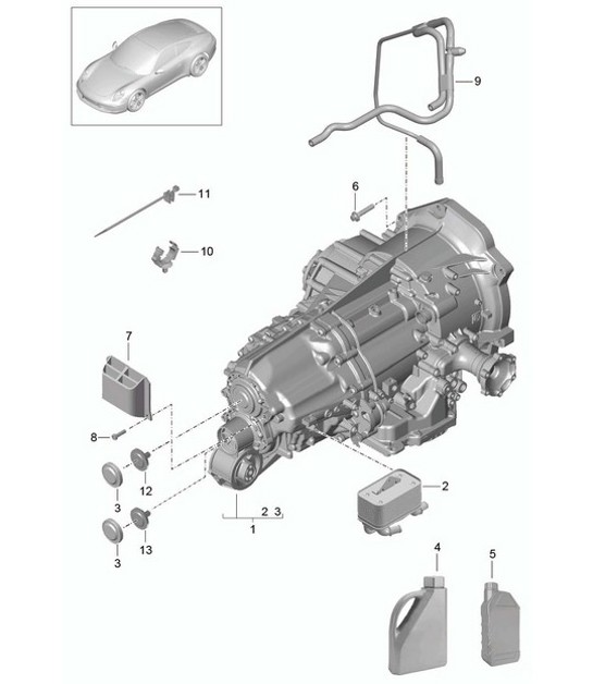 Diagram 320-000 Porsche 991 (911) MK1 2012-2016 Transmission