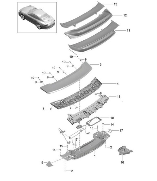 Diagram 803-007 Porsche 991 (911) MK1 2012-2016 Body