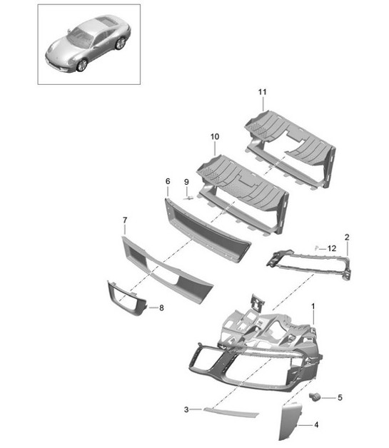 Diagram 802-007 Porsche 991 (911) MK2 2016-2019 Body