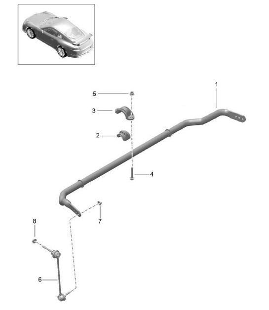 Diagram 402-100 Porsche 991 (911) MK1 2012-2016 Front Axle, Steering 